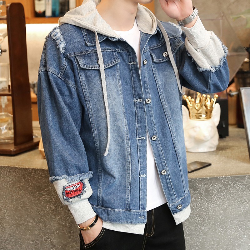 Fashion Men Denim Jeans Jacket Jackets Coat Slim Fit