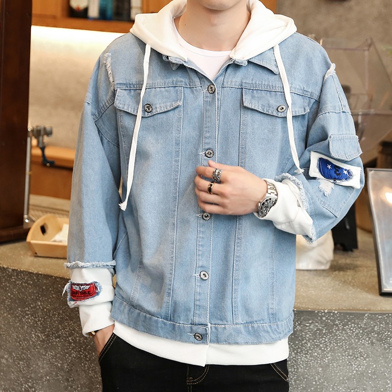 Fashion Men Denim Jeans Jacket Jackets Coat Slim Fit