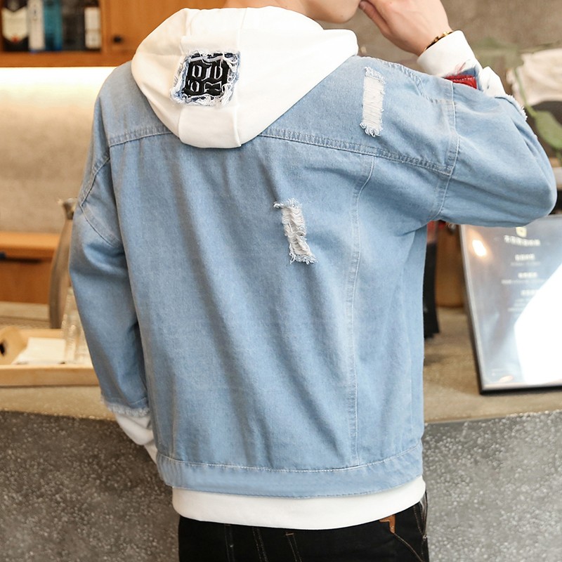 Fashion Men Denim Jeans Jacket Jackets Coat Slim Fit