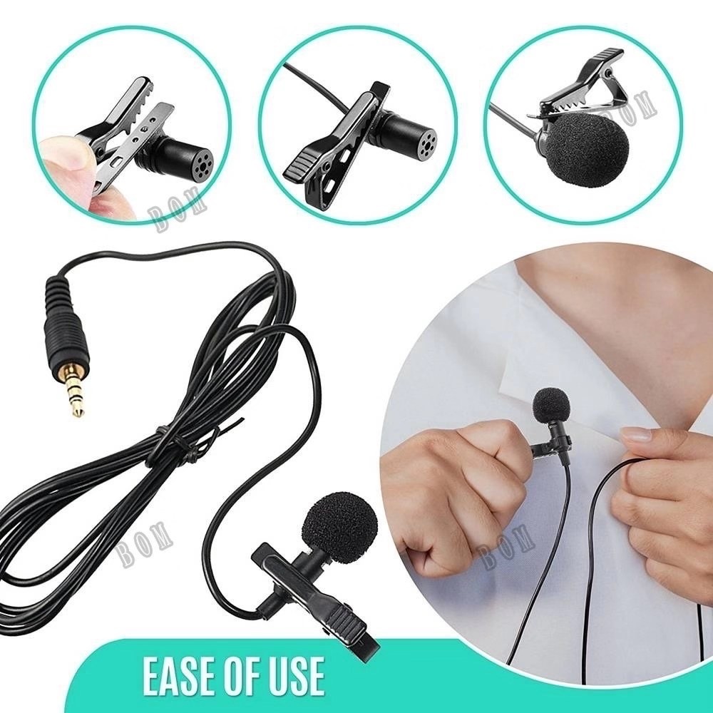 Lavalier Mini Portable Clip-on Lapel Wired Microphone