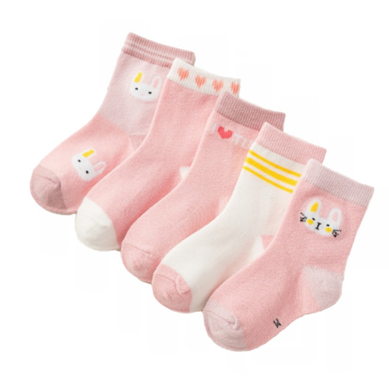 BL 5 Pairs/Set New Socks Children's Color Cartoon Series Cotton Boys &amp; Girls Stocking Baby Socks