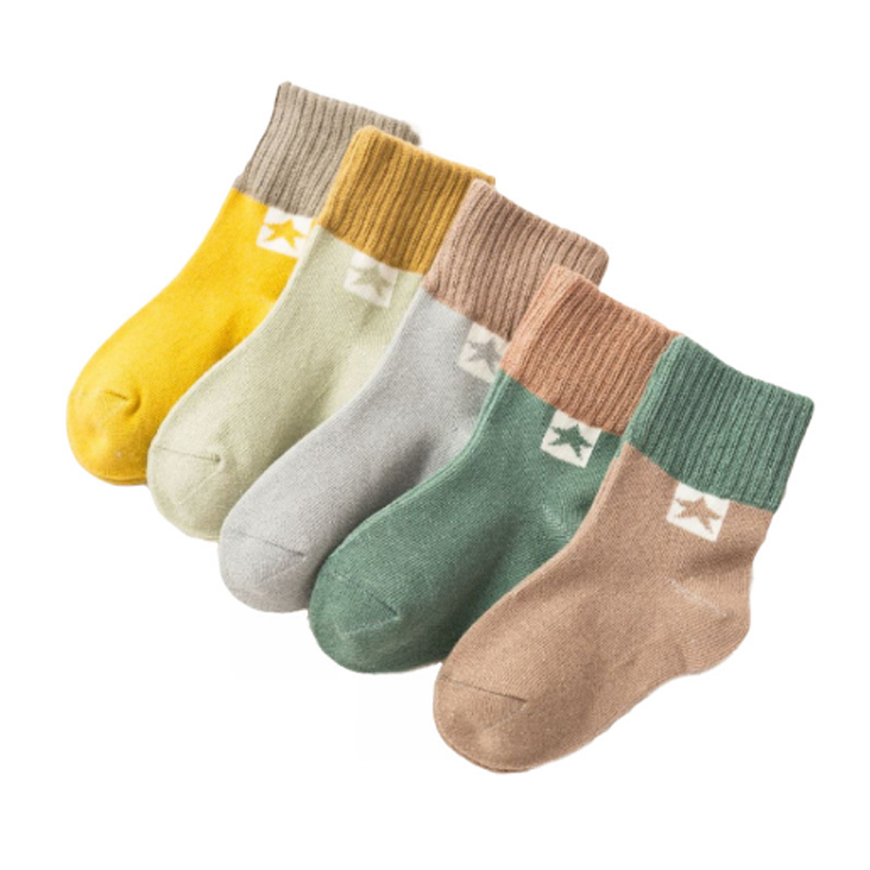 BL 5 Pairs/Set New Socks Children's Color Cartoon Series Cotton Boys &amp; Girls Stocking Baby Socks