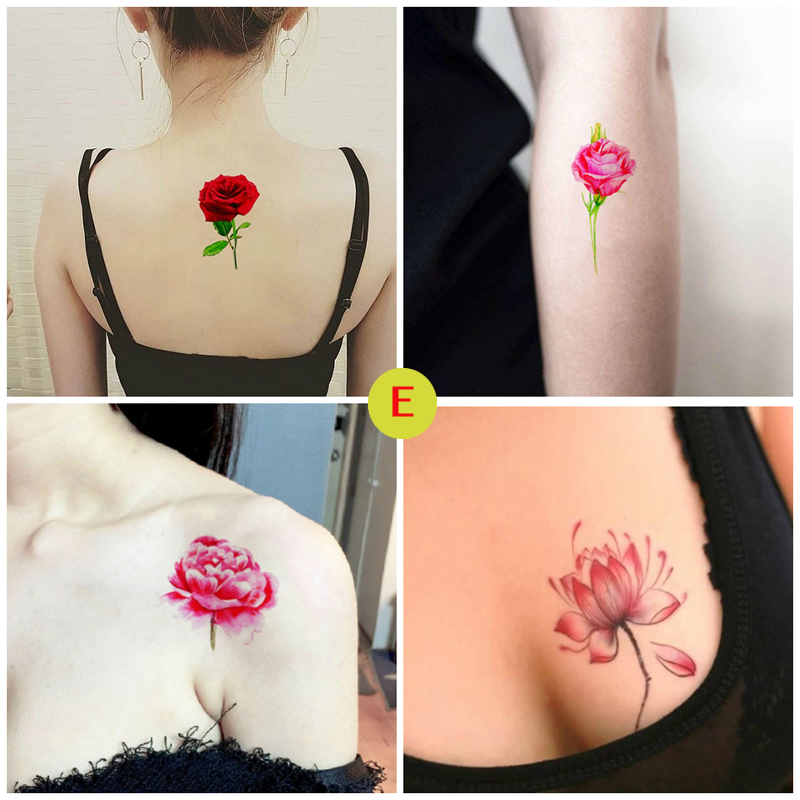 BL 60Pcs Men And Women Waterproof Tattoos Stick Permanent Simulation Paste Sexy Tattoo Sticker Tatoo