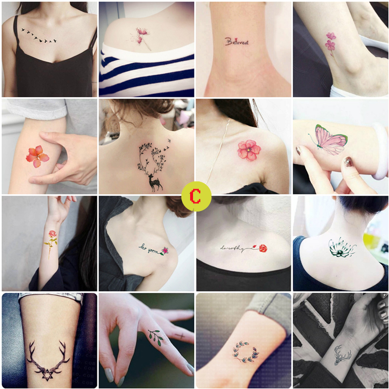 BL 60Pcs Men And Women Waterproof Tattoos Stick Permanent Simulation Paste Sexy Tattoo Sticker Tatoo
