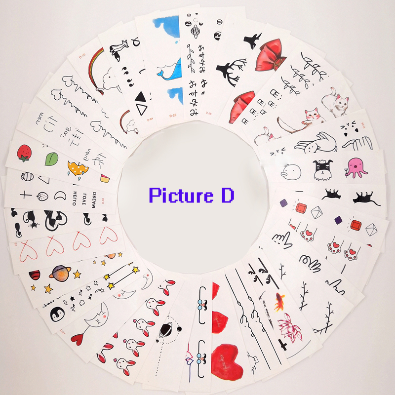 BL 60Pcs Men And Women Waterproof Tattoos Stick Permanent Simulation Paste Sexy Tattoo Sticker Tatoo