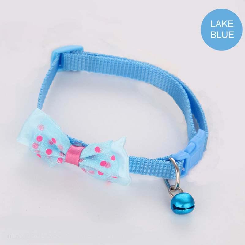 BL 3Pcs Pet&apos;s Bow Collar With Bell Dog Collar Cat Bell Collar Creative Pet Collar Pets Supplies