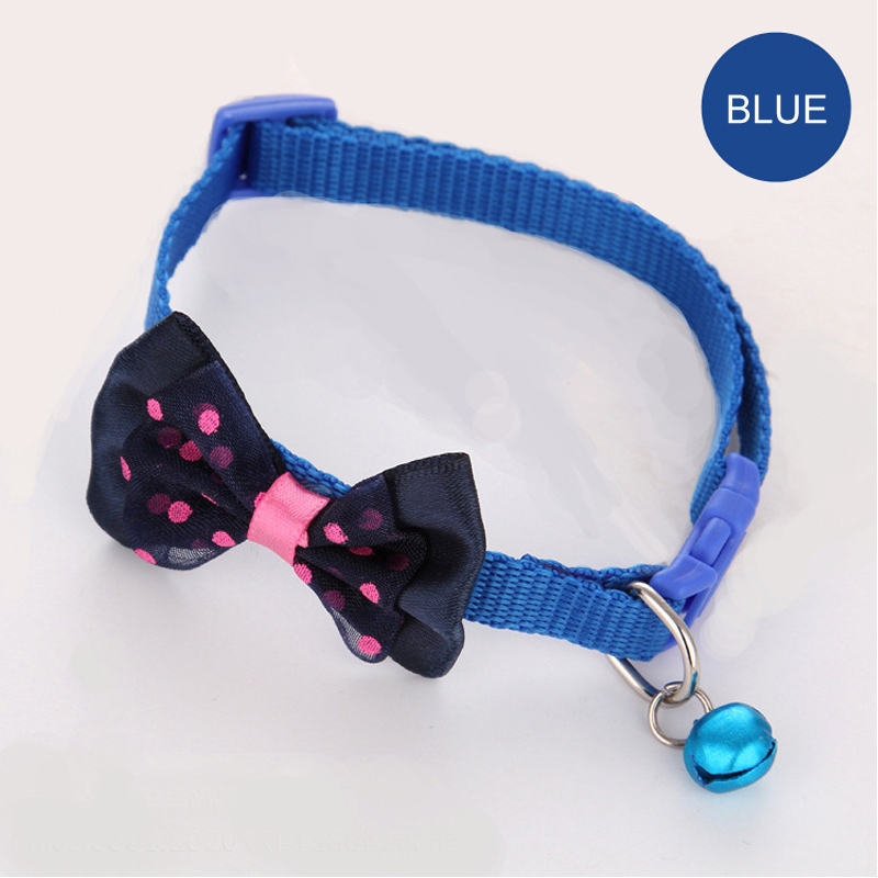 BL 3Pcs Pet&apos;s Bow Collar With Bell Dog Collar Cat Bell Collar Creative Pet Collar Pets Supplies