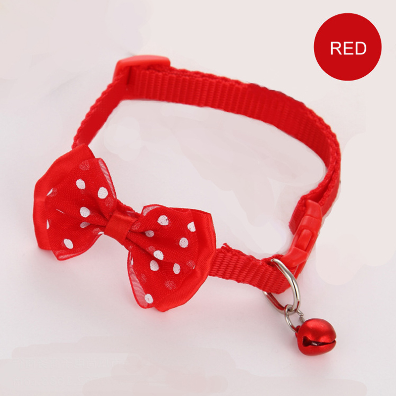 BL 3Pcs Pet&apos;s Bow Collar With Bell Dog Collar Cat Bell Collar Creative Pet Collar Pets Supplies