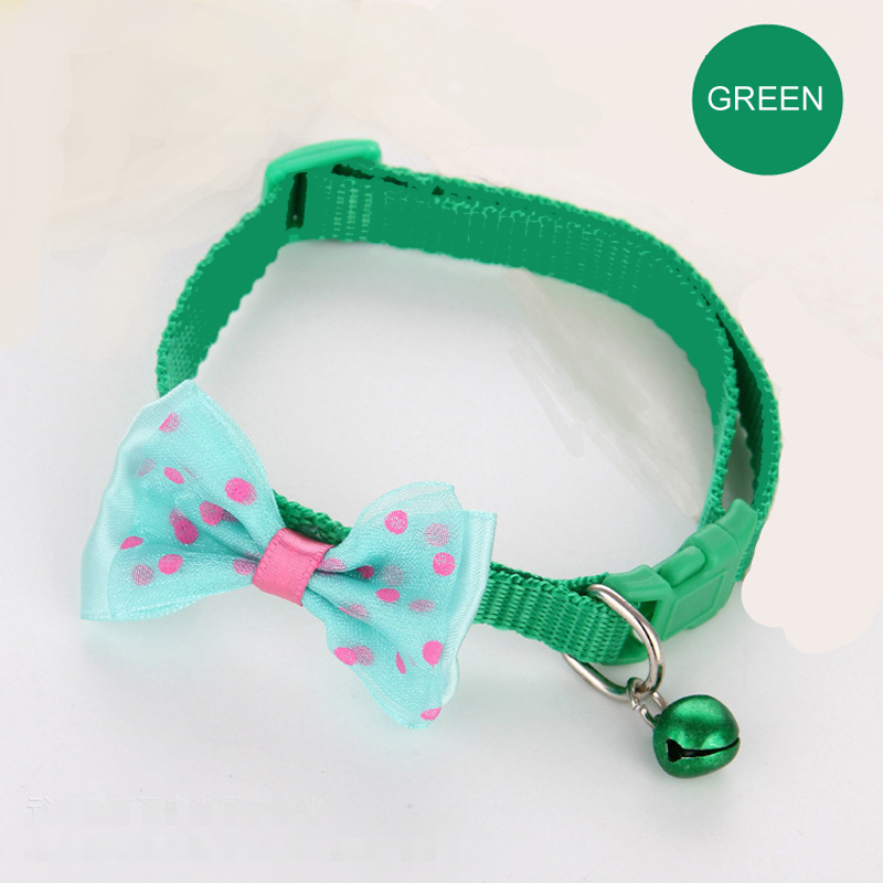 BL 3Pcs Pet&apos;s Bow Collar With Bell Dog Collar Cat Bell Collar Creative Pet Collar Pets Supplies
