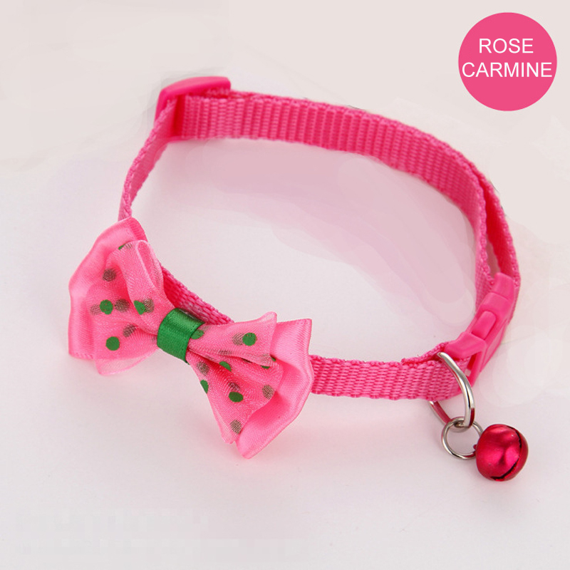 BL 3Pcs Pet&apos;s Bow Collar With Bell Dog Collar Cat Bell Collar Creative Pet Collar Pets Supplies