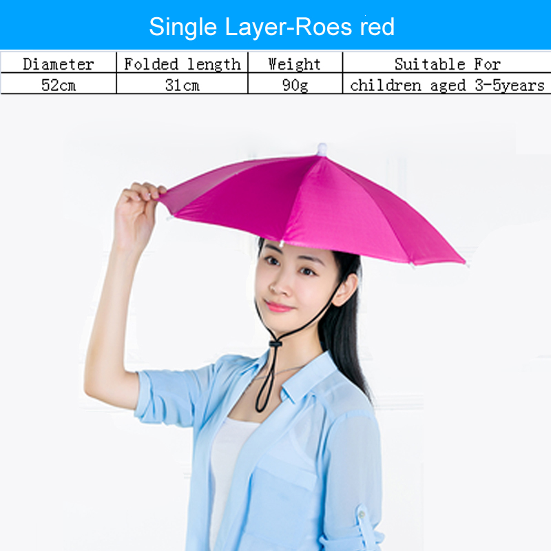 BL Hands Free Umbrella Single Double-layer UV Protection Umbrella Cap Fishing Umbrella Breathable