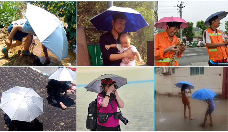 BL Hands Free Umbrella Single Double-layer UV Protection Umbrella Cap Fishing Umbrella Breathable