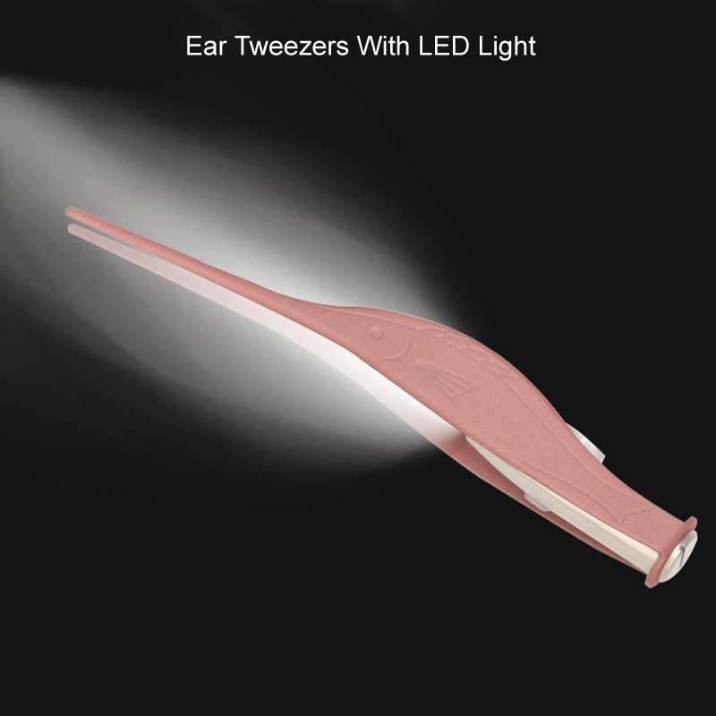 BL Ear Tweezers With LED Light Visible Cleanning Earwax Tool Baby Children Earscoop Ear Picking Tool