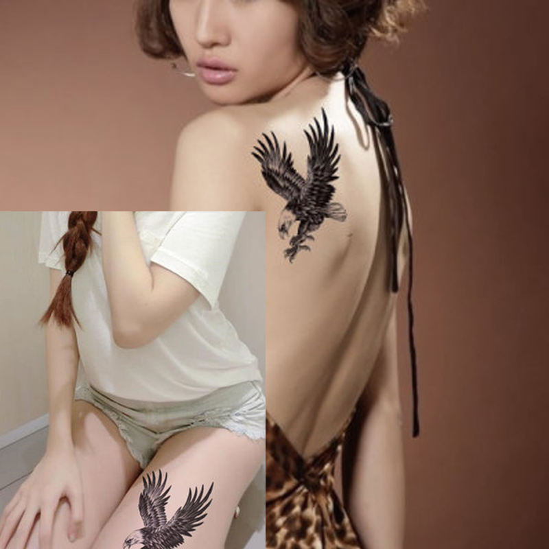 BL 6Pcs/Set Wolf Head Tattoos Durable Waterproof Domineering Totem Man And Women Flower Arm Tatoos