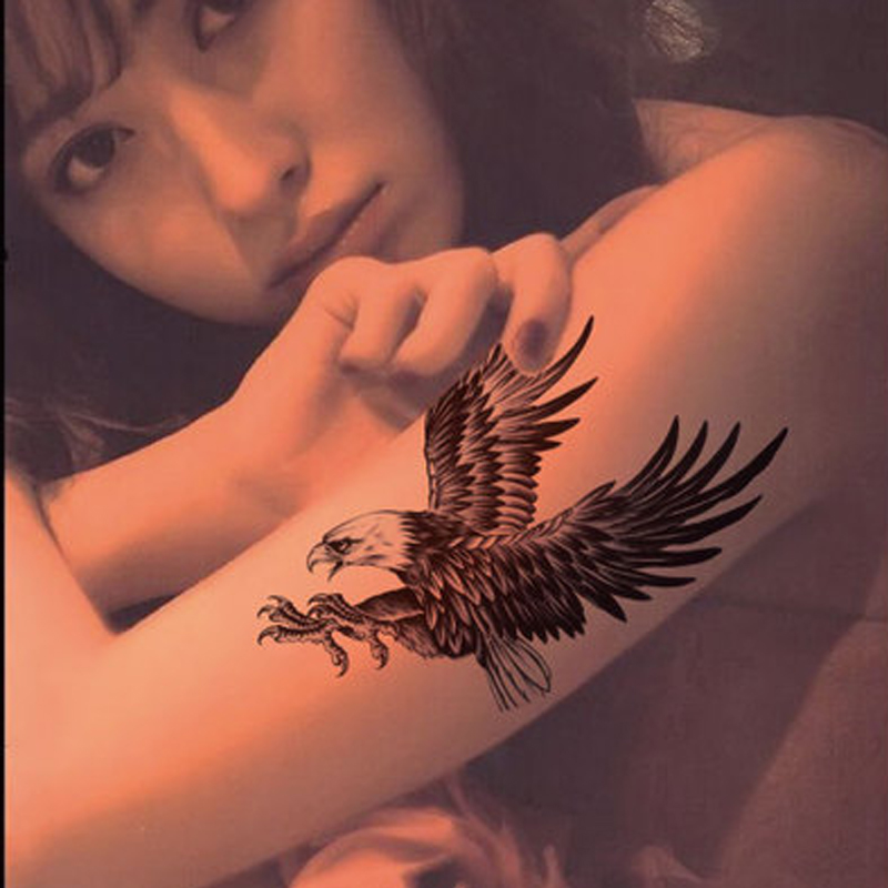 BL 6Pcs/Set Wolf Head Tattoos Durable Waterproof Domineering Totem Man And Women Flower Arm Tatoos