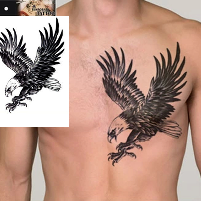 BL 6Pcs/Set Wolf Head Tattoos Durable Waterproof Domineering Totem Man And Women Flower Arm Tatoos