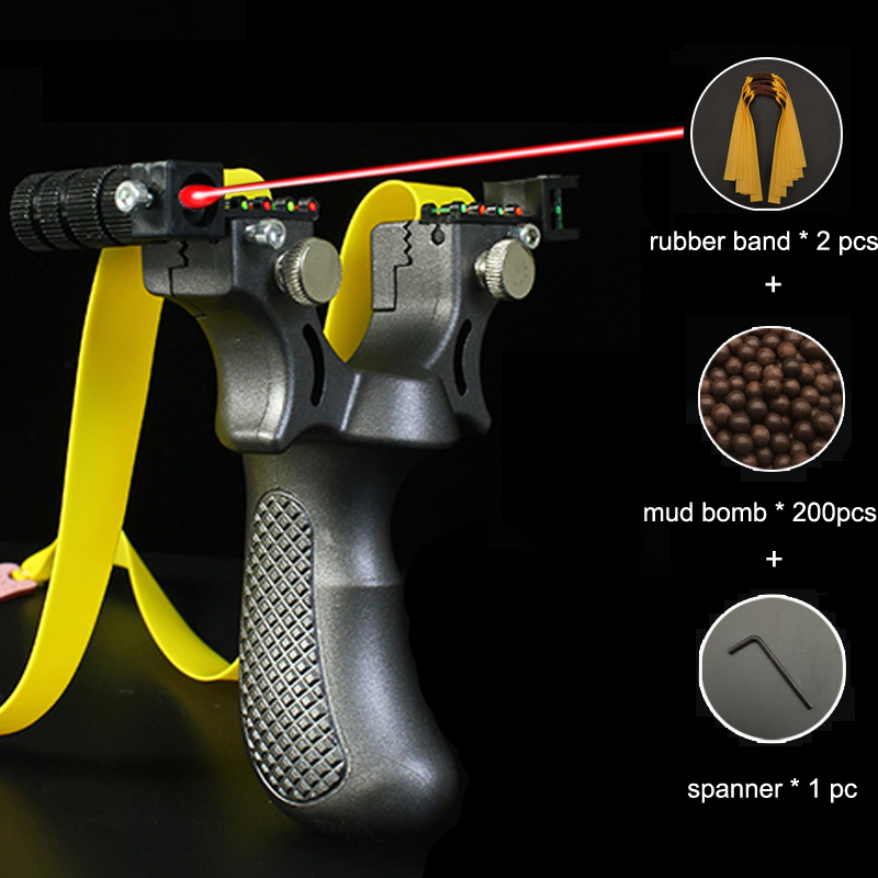 BL High Precision Infrared Laser Slingshot Flat-skinned Slingshot With Level Gauge Outdoor Sports