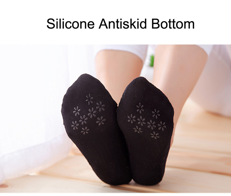 BL 5 Pairs/Set Lace Socks Boat Socks For Women Summer Thin Ice Silk Socks Silicone Non-slip Socks