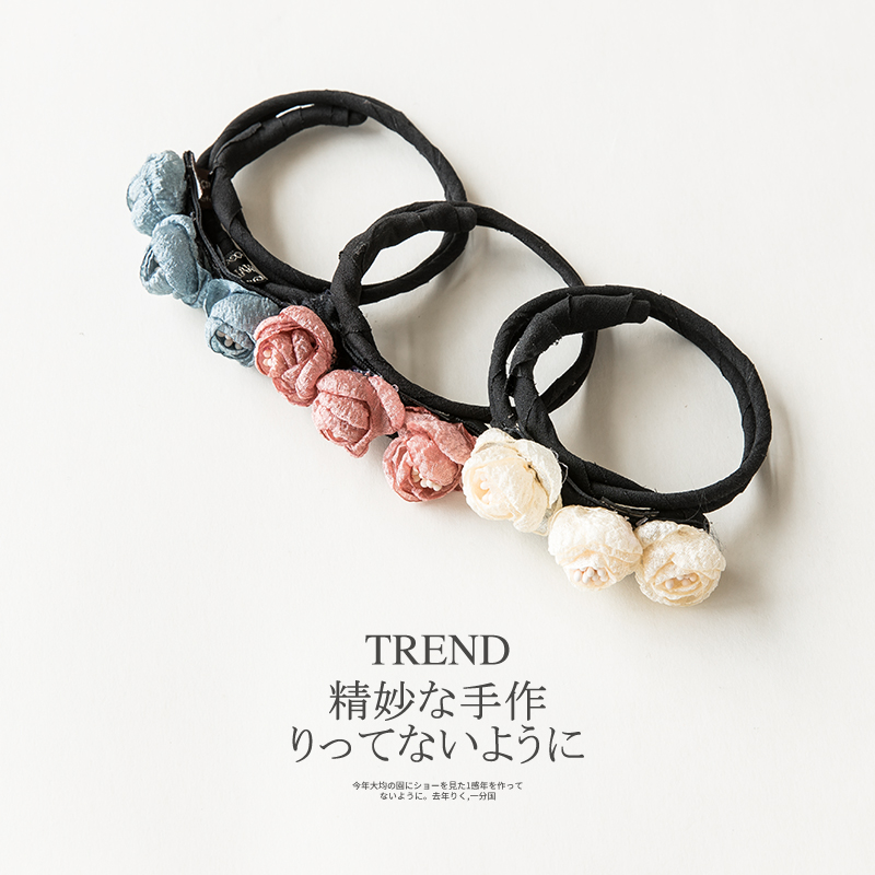 BL Flower Hair Tray Bouffant Scrunchie Shaper Headgear Sponge Balls Head Tray Hair Fluffy Headdress