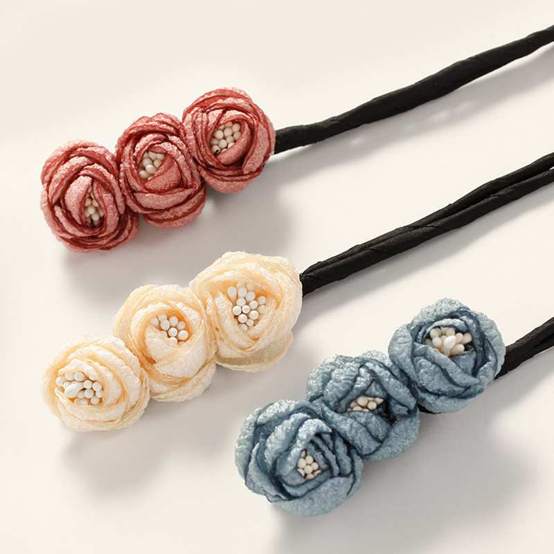 BL Flower Hair Tray Bouffant Scrunchie Shaper Headgear Sponge Balls Head Tray Hair Fluffy Headdress