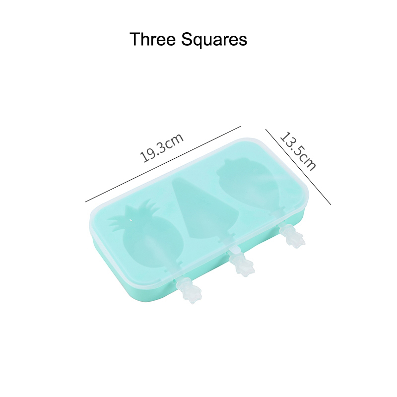 BL Food Grade Silicone Homemade Ice-cream Mold Creative DIY Cartoon With Cover Kitchen Appliances