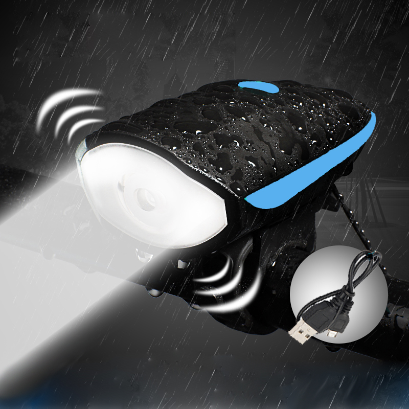 BL USB Charging Bike Light Waterproof Headlamp Bicycle Headlight With Horn Rechargeable Bikes Light