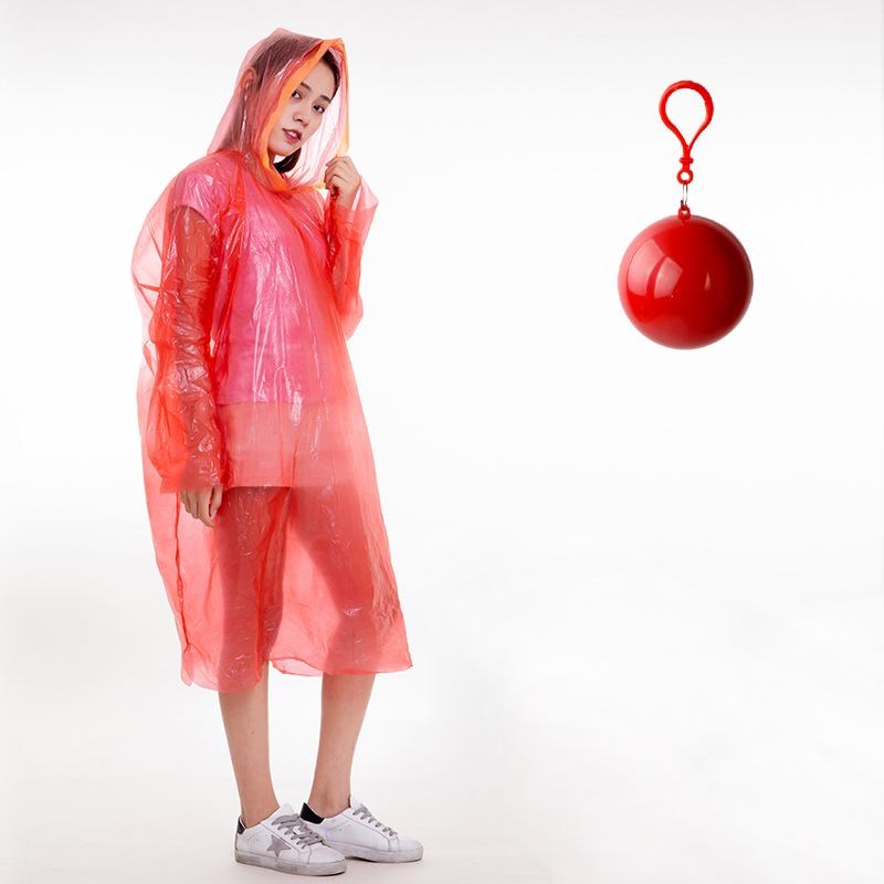 BL 2Pcs/Set Ball-packed Portable Disposable Emergency Raincoat For Adults Children Kids Raincoats