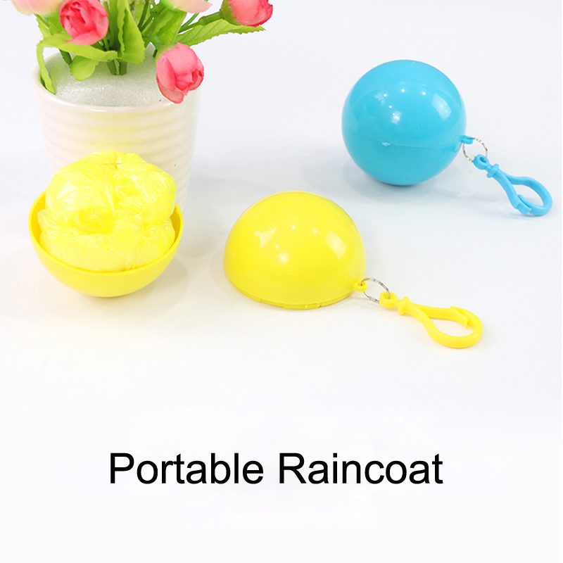 BL 2Pcs/Set Ball-packed Portable Disposable Emergency Raincoat For Adults Children Kids Raincoats