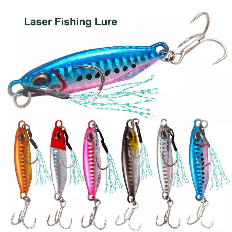BL 1Pc Laser Jigging Lure Lead Metal Lure Metal Fishing Lure Whopper Plopper Minnow Lure Hard Bait