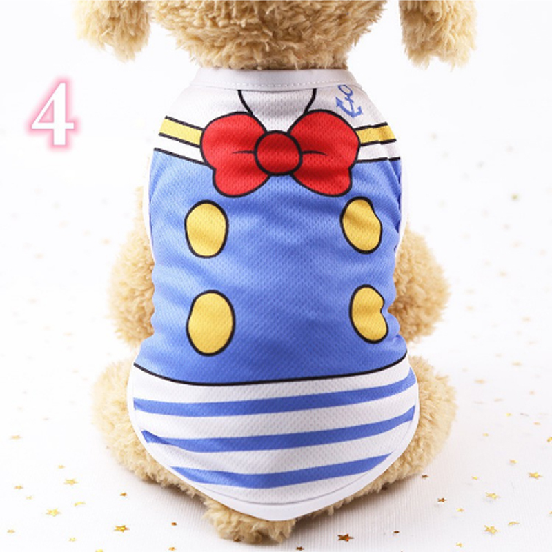 BL 1Pc Dog Vest Cool Pet Clothes Cat Vest Pet Print Strap Shirt Clothing Cute Breathable Pet Shirts