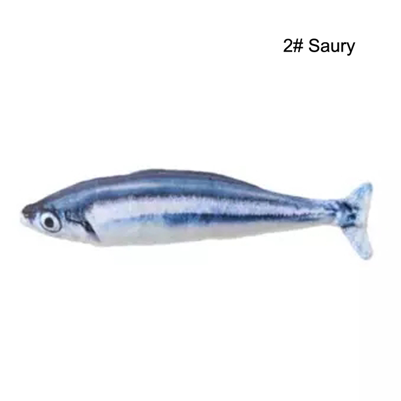 BL Pet Kitten Cat Fish Shape Toy Simulation Fish Funny Toy Pet Cat Playing Toy Kitten Teaser Cute
