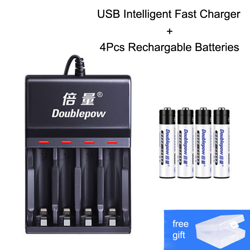 BL USB Intelligent 4 Slots Battery Fast Charger For 1.2V AA/AAA Ni-MH/Ni-CD Rechargeable Batteries
