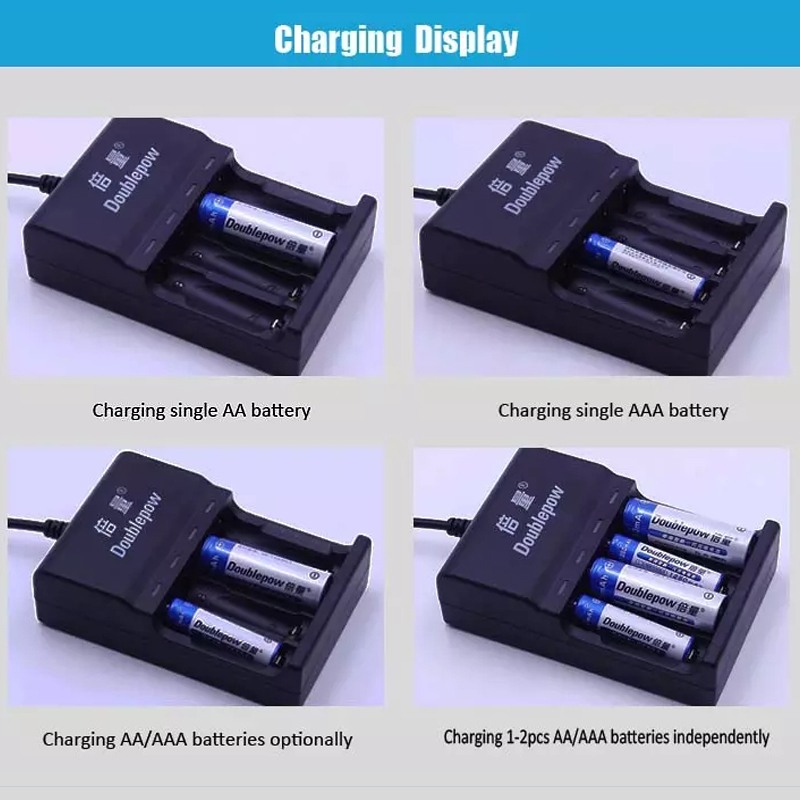 BL USB Intelligent 4 Slots Battery Fast Charger For 1.2V AA/AAA Ni-MH/Ni-CD Rechargeable Batteries
