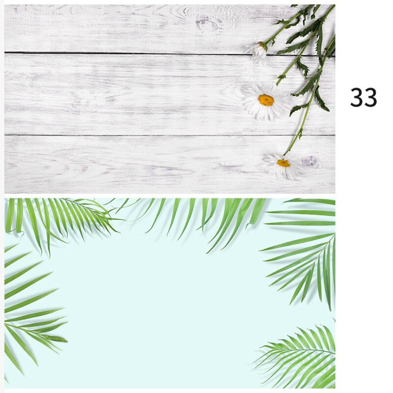 BL Photography Wood Printing Double-Sided Backdrop Paper Waterproof Marble Background For Camera