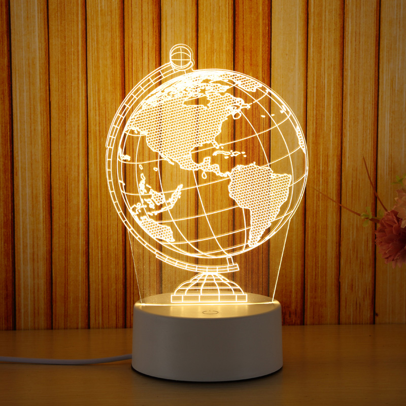 BL 3D Table Lamp Creative Dream Night Lights USB Plug Gift Bedside Desk Lamp Home Bedroom Decor