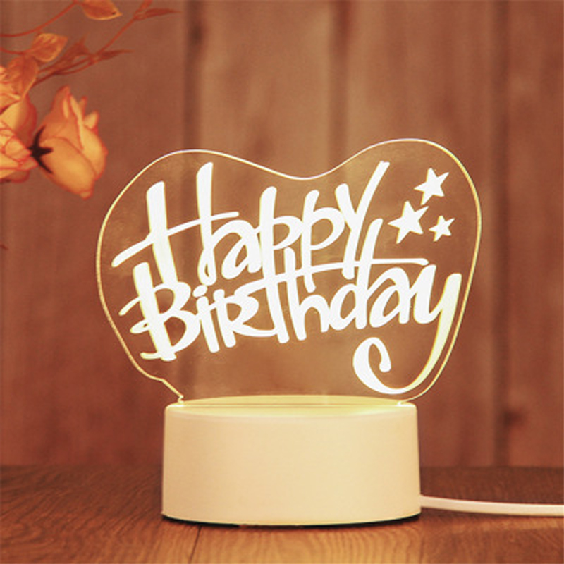 BL 3D Table Lamp Creative Dream Night Lights USB Plug Gift Bedside Desk Lamp Home Bedroom Decor