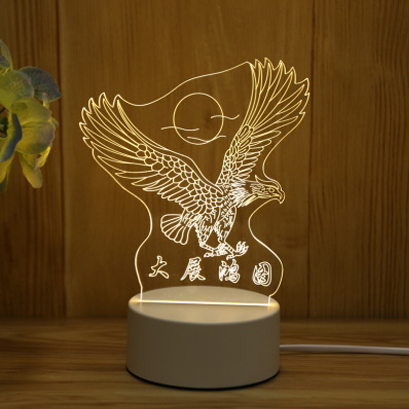 BL 3D Table Lamp Creative Dream Night Lights USB Plug Gift Bedside Desk Lamp Home Bedroom Decor