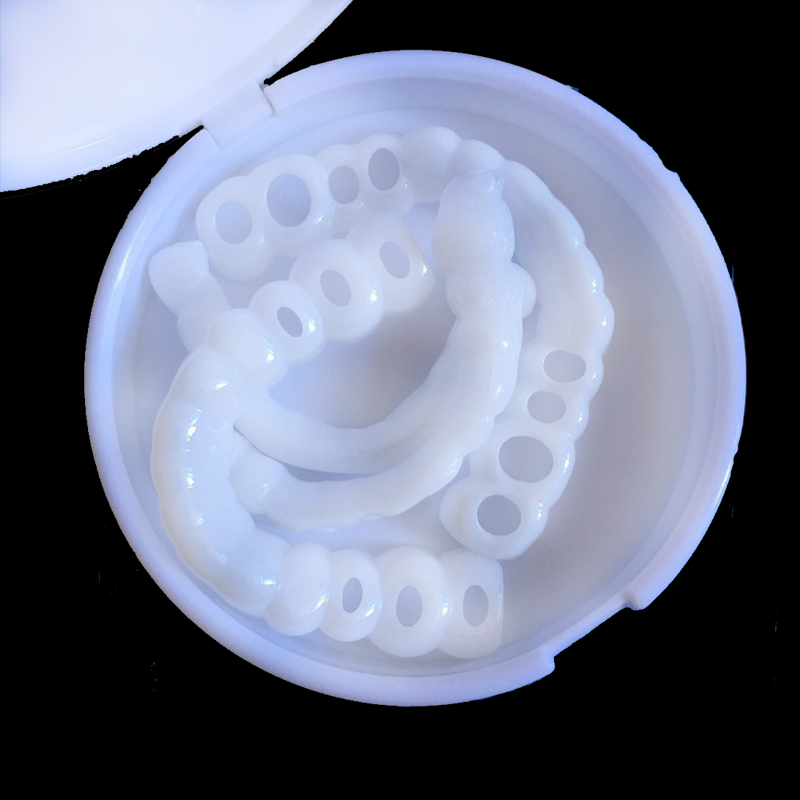 BL Upper Lower False Teeth Cover Veneers Comfort Fit Flex Denture Braces Teeth Straightener