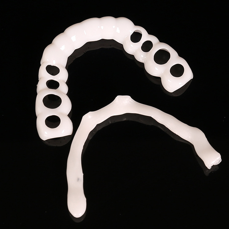BL Upper Lower False Teeth Cover Veneers Comfort Fit Flex Denture Braces Teeth Straightener