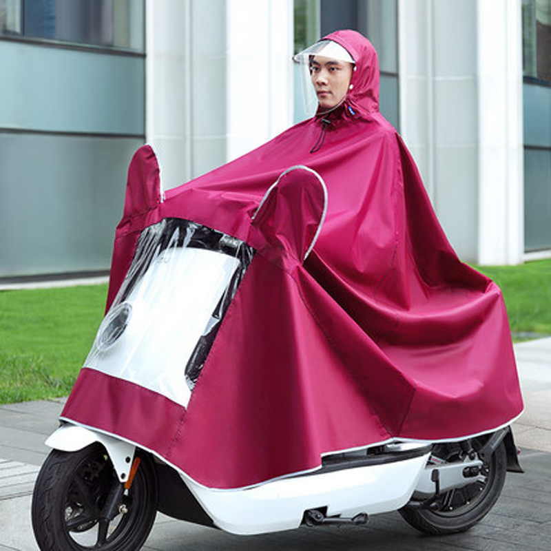 BL Electric Bicycle Raincoat Motorcycle Raincoat Single Men Women Riding Waterproof Bike Raincoat