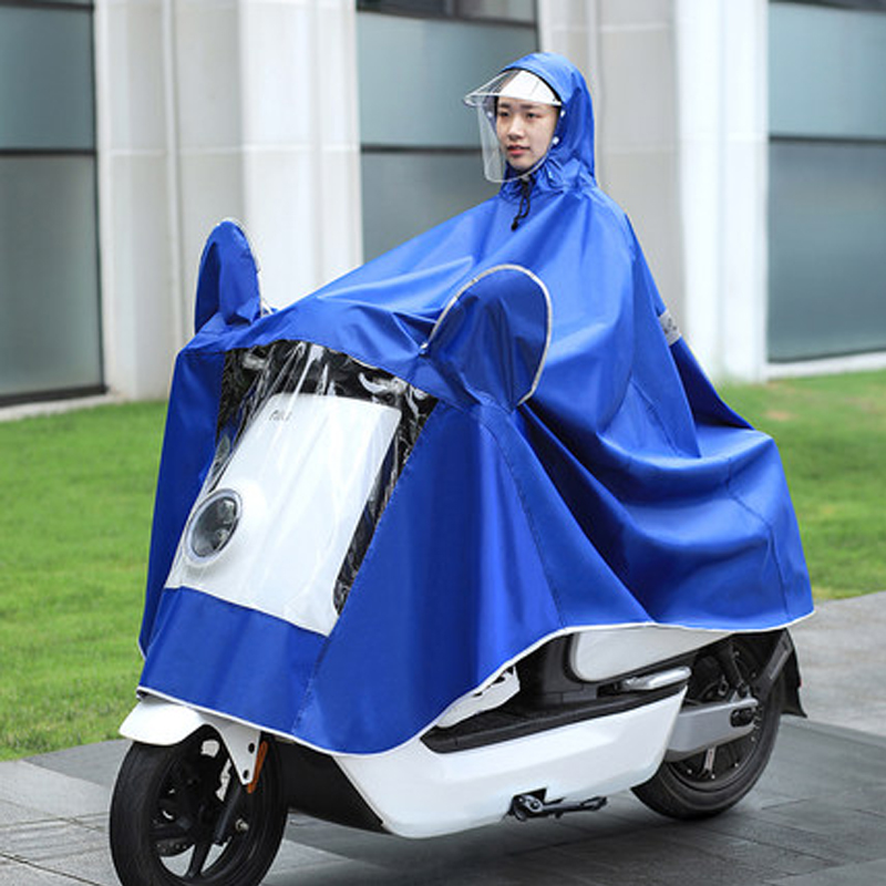 BL Electric Bicycle Raincoat Motorcycle Raincoat Single Men Women Riding Waterproof Bike Raincoat