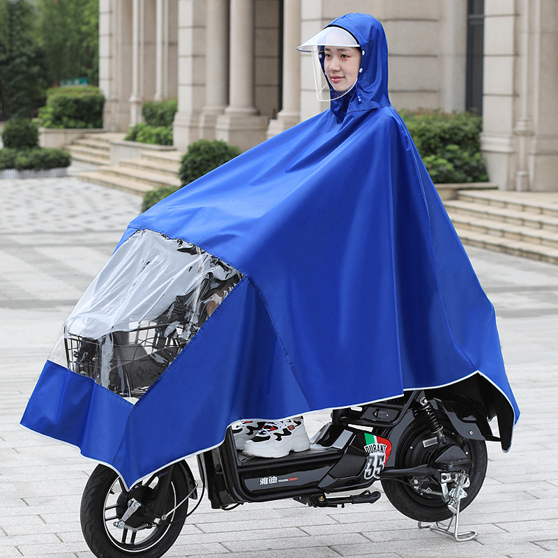 BL Electric Bicycle Raincoat Motorcycle Raincoat Single Men Women Riding Waterproof Bike Raincoat