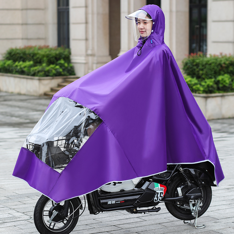 BL Electric Bicycle Raincoat Motorcycle Raincoat Single Men Women Riding Waterproof Bike Raincoat