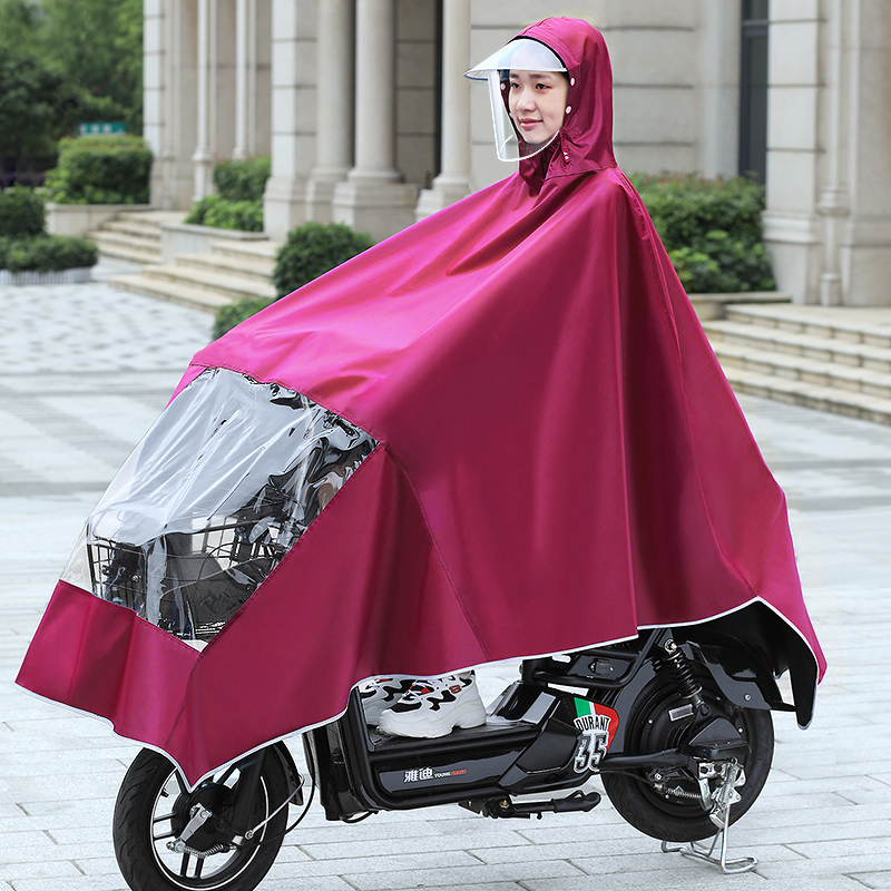 BL Electric Bicycle Raincoat Motorcycle Raincoat Single Men Women Riding Waterproof Bike Raincoat