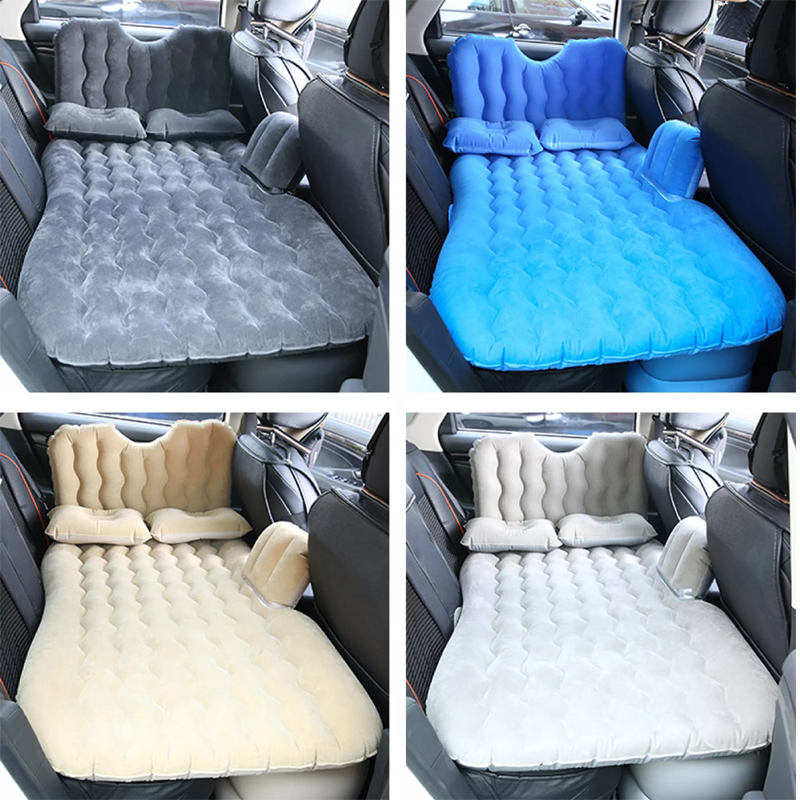 BL Car Inflatable Mattress Travel Sleeping Vehicle Camping Cushion Air Mattress Cars Air Bed Pillow