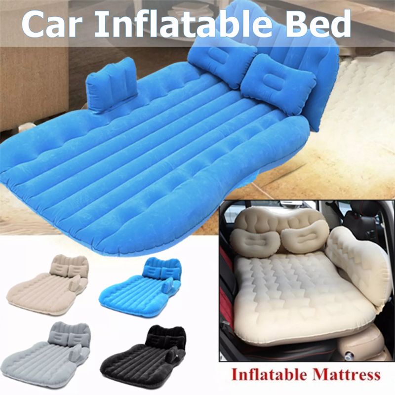 BL Car Inflatable Mattress Travel Sleeping Vehicle Camping Cushion Air Mattress Cars Air Bed Pillow