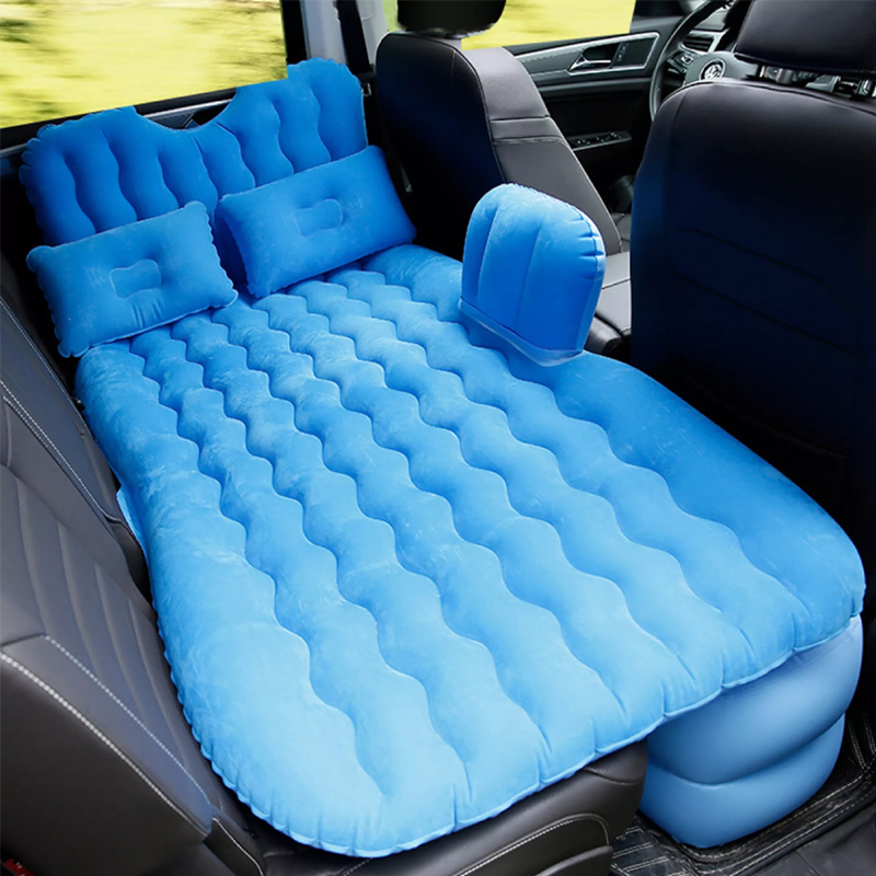 BL Car Inflatable Mattress Travel Sleeping Vehicle Camping Cushion Air Mattress Cars Air Bed Pillow