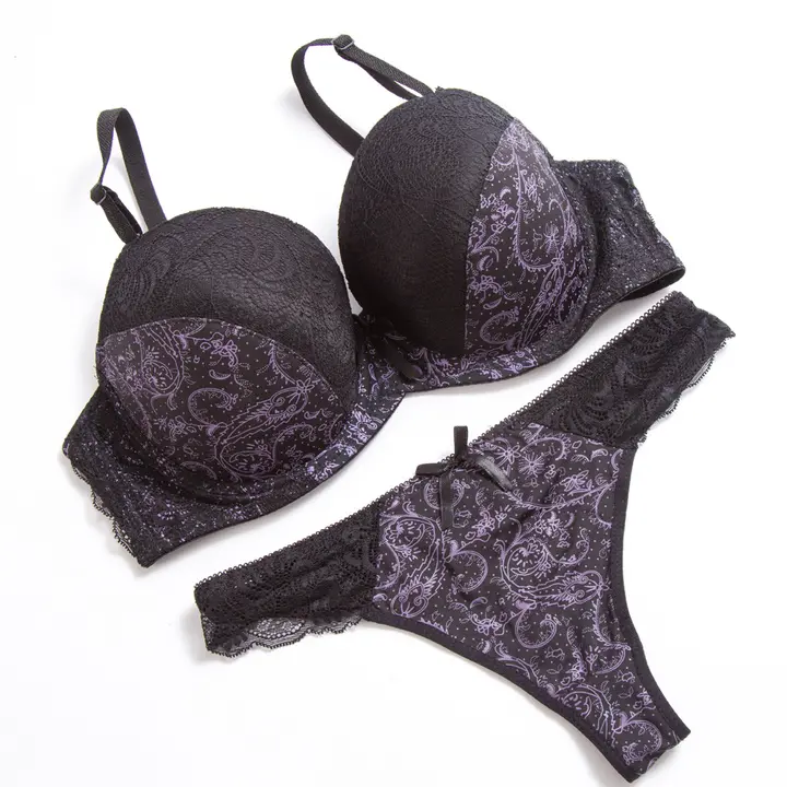 French Brand Soutien-gorge Sexy Lace Bra Panty Set Big Cup