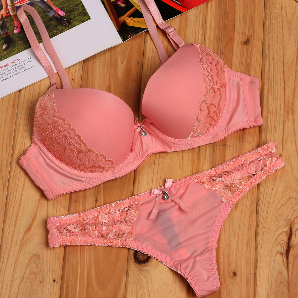 Intimate Set Thong Bra Set Sexy Lace elegant Women Push up Bra and Panty Set Underwear set