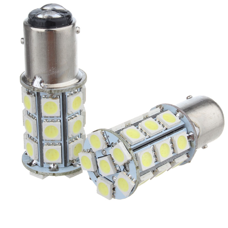 2 pcs Universal LED Light Bulb for Automobile Car Truck Motorcycle Brake Lights Vehicle Rear Tail Lamp DC 12V Base Type is BAY15D P21/5W 1157